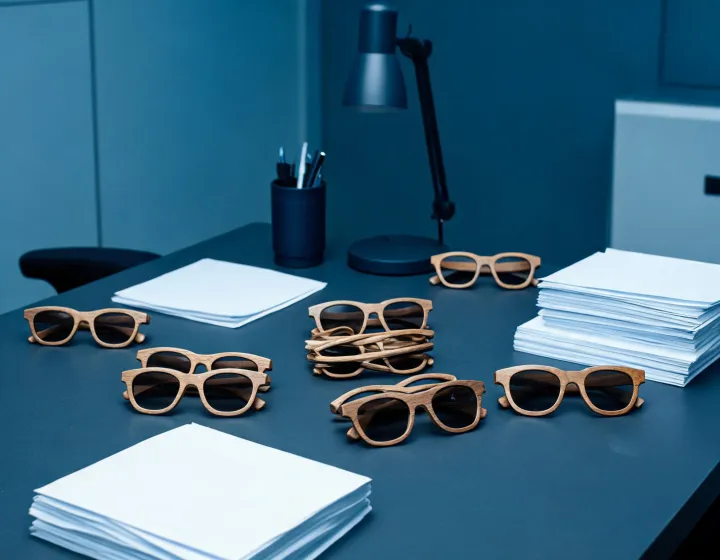 Independent sourcing desk reviewing wood sunglasses briefs