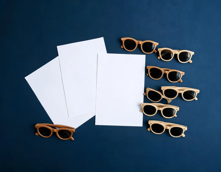 Side-by-side factory quote sheets for polarized wooden bamboo sunglasses